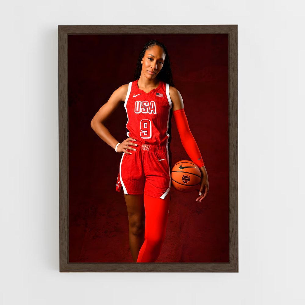Poster Le Dunk de A'ja – affiche Basketball (vue 5)
